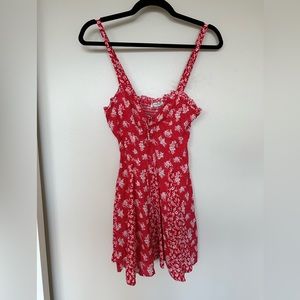 Free people red floral sundress size XS - like new